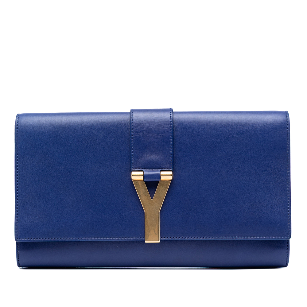 Pre-Loved Saint Laurent Leather Chyc Ligne Clutch